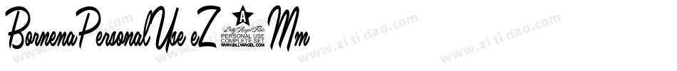 BornenaPersonalUse-eZ2Mm字体转换