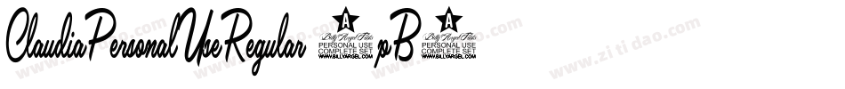 ClaudiaPersonalUseRegular-1pB2字体转换