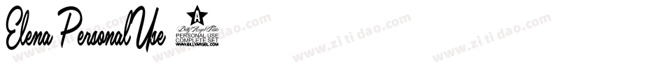 Elena-PersonalUse-2字体转换