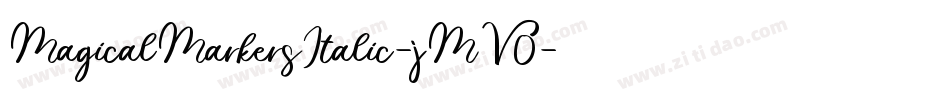 MagicalMarkersItalic-jMV0字体转换