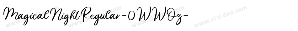 MagicalNightRegular-0WWOz字体转换
