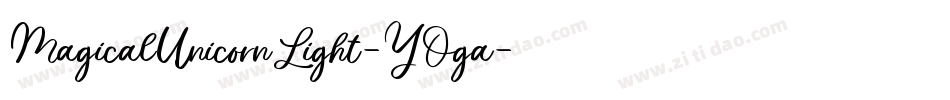 MagicalUnicornLight-YOga字体转换