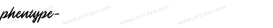 phentype字体转换
