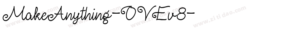 MakeAnything-OVEv8字体转换
