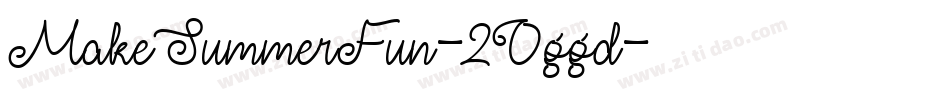 MakeSummerFun-2Oggd字体转换