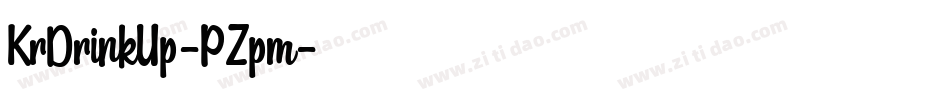 KrDrinkUp-PZpm字体转换