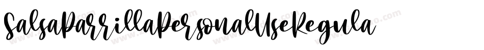 SalsaParrillaPersonalUseRegular-vmAly字体转换