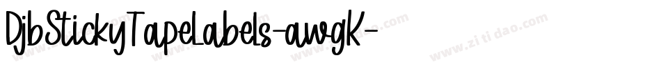 DjbStickyTapeLabels-awgK字体转换