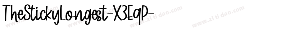 TheStickyLongest-X3EqP字体转换