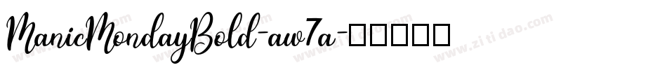 ManicMondayBold-aw7a字体转换
