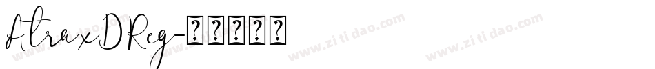 AtraxDReg字体转换