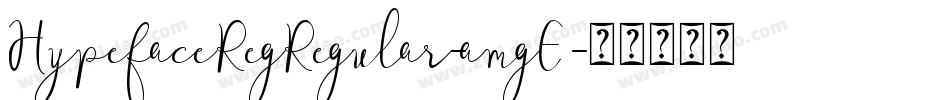 HypefaceRegRegular-amgE字体转换