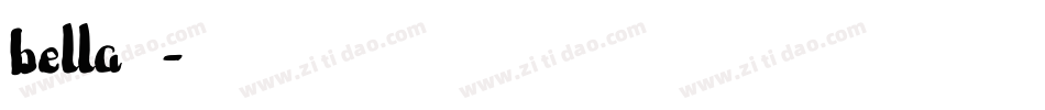 bella字库字体转换