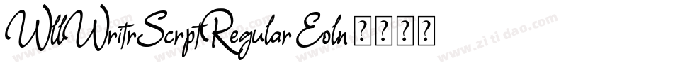 WllWritrScrptRegular-Eoln字体转换