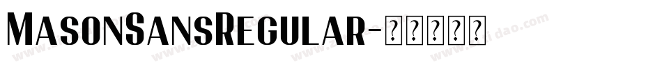 MasonSansRegular字体转换