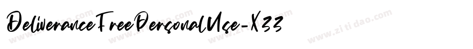 DeliveranceFreePersonalUse-X33Lo字体转换
