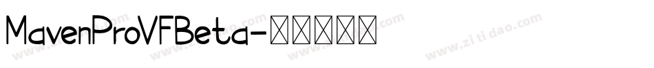 MavenProVFBeta字体转换
