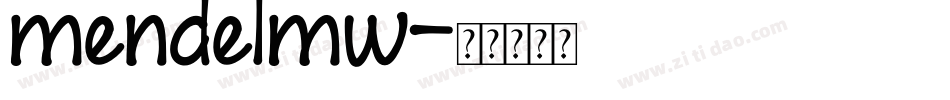 mendelmw字体转换