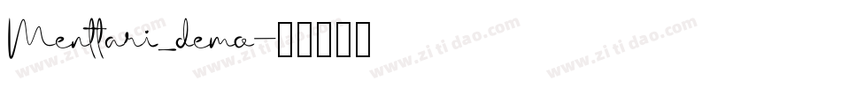 Menttari_demo字体转换