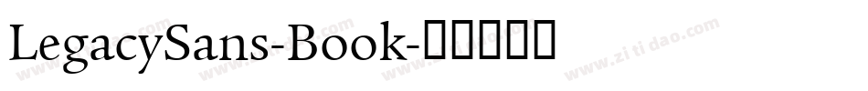 LegacySans-Book字体转换
