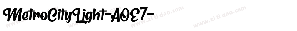 MetroCityLight-AOE7字体转换
