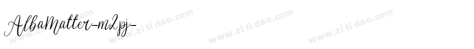 AlbaMatter-m2pj字体转换
