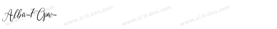 Alba-7Opw字体转换