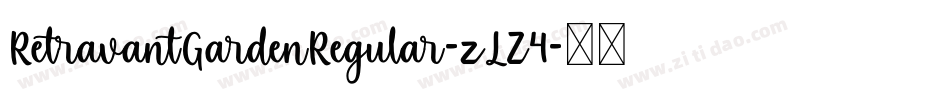 RetravantGardenRegular-zLZ4字体转换