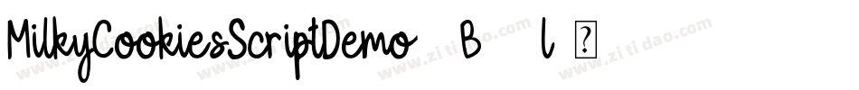 MilkyCookiesScriptDemo-7B92l字体转换