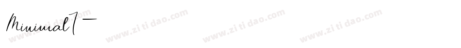 Minimal1字体转换