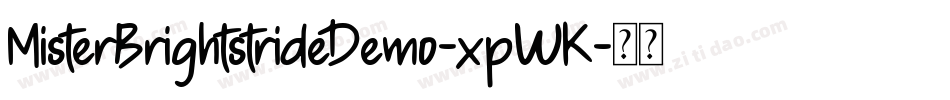 MisterBrightstrideDemo-xpWK字体转换