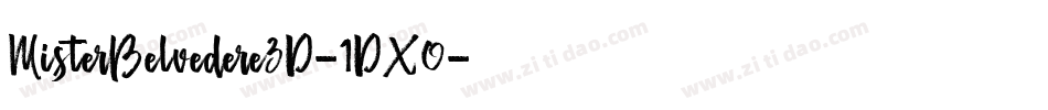 MisterBelvedere3D-1DX0字体转换