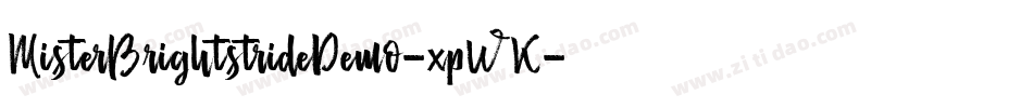 MisterBrightstrideDemo-xpWK字体转换