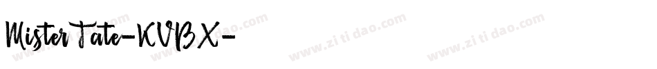 MisterTate-KVBX字体转换