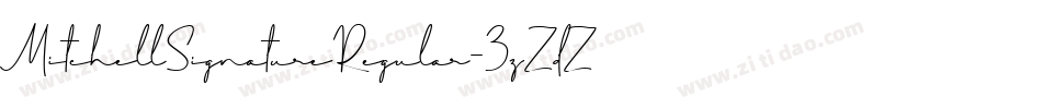 MitchellSignatureRegular-3zZdZ字体转换