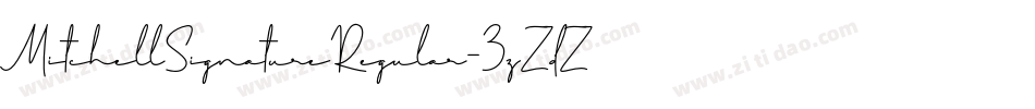 MitchellSignatureRegular-3zZdZ字体转换