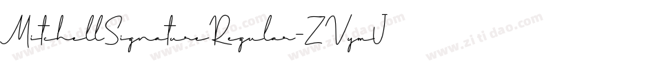 MitchellSignatureRegular-ZVymJ字体转换