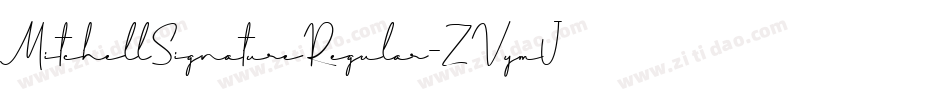 MitchellSignatureRegular-ZVymJ字体转换