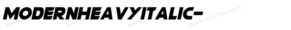 ModernHeavyItalic字体转换