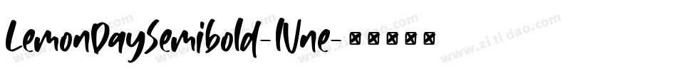 LemonDaySemibold-lVne字体转换
