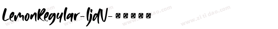 LemonRegular-ljdV字体转换
