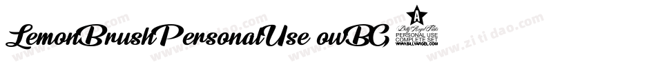 LemonBrushPersonalUse-owBG0字体转换