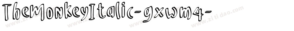 TheMonkeyItalic-gxwm4字体转换