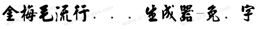 金梅毛流行国际码生成器字体转换