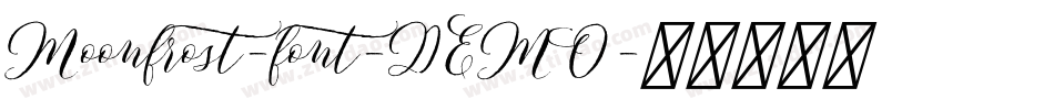 Moonfrost-font-DEMO字体转换