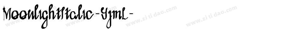 MoonlightItalic-YjmL字体转换