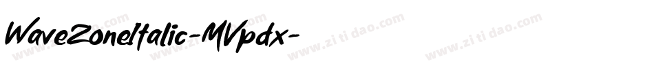 WaveZoneItalic-MVpdx字体转换