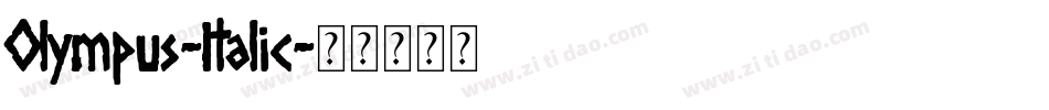Olympus-Italic字体转换