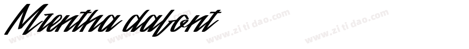 Mrentha(dafont)字体转换