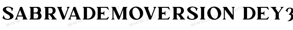 SabrvaDemoVersion-Dey3字体转换